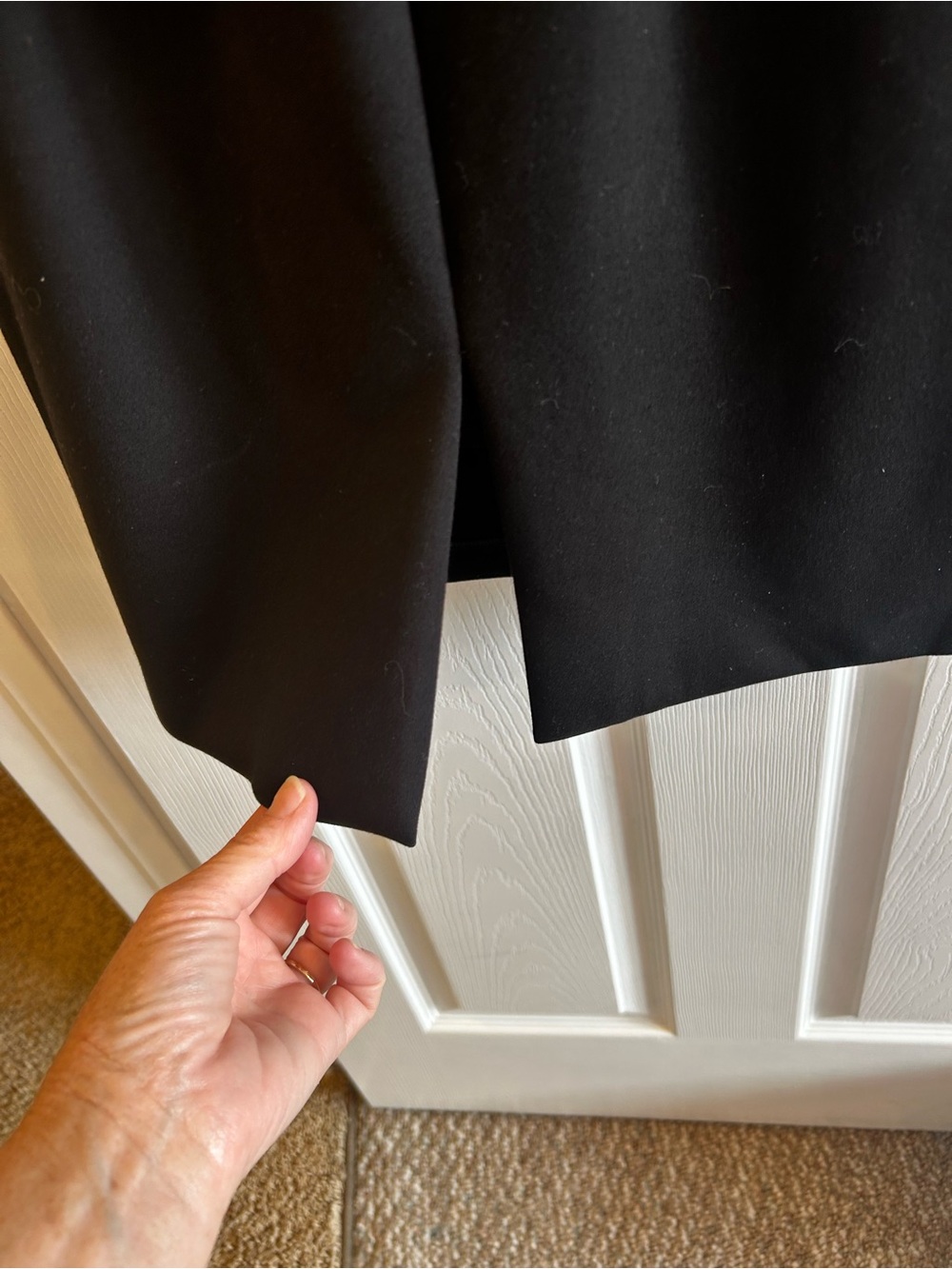 Danier Black Leather-Panel Midi Dress - Picture 5 of 8